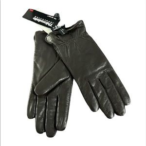 Thinsulate Insulation Dark Brown Leather Gloves, Size L